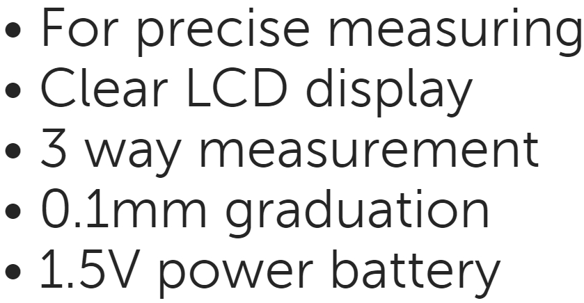 קליבר דיגיטלי עם גוף פלסטיק MODELCRAFT PGA1001 TEXT